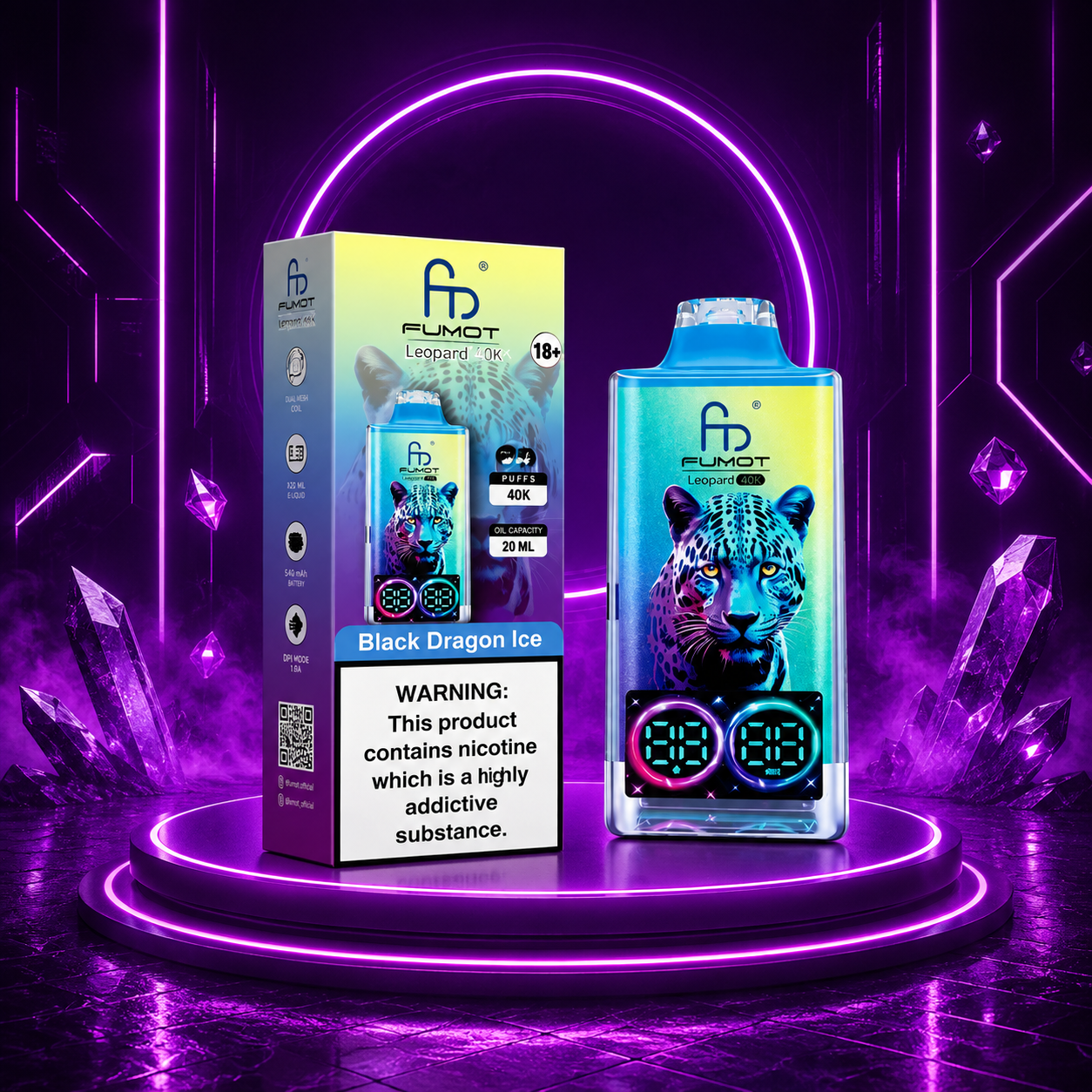 Fumot Leopard 40K Einweg Vape Black Dragon Ice
