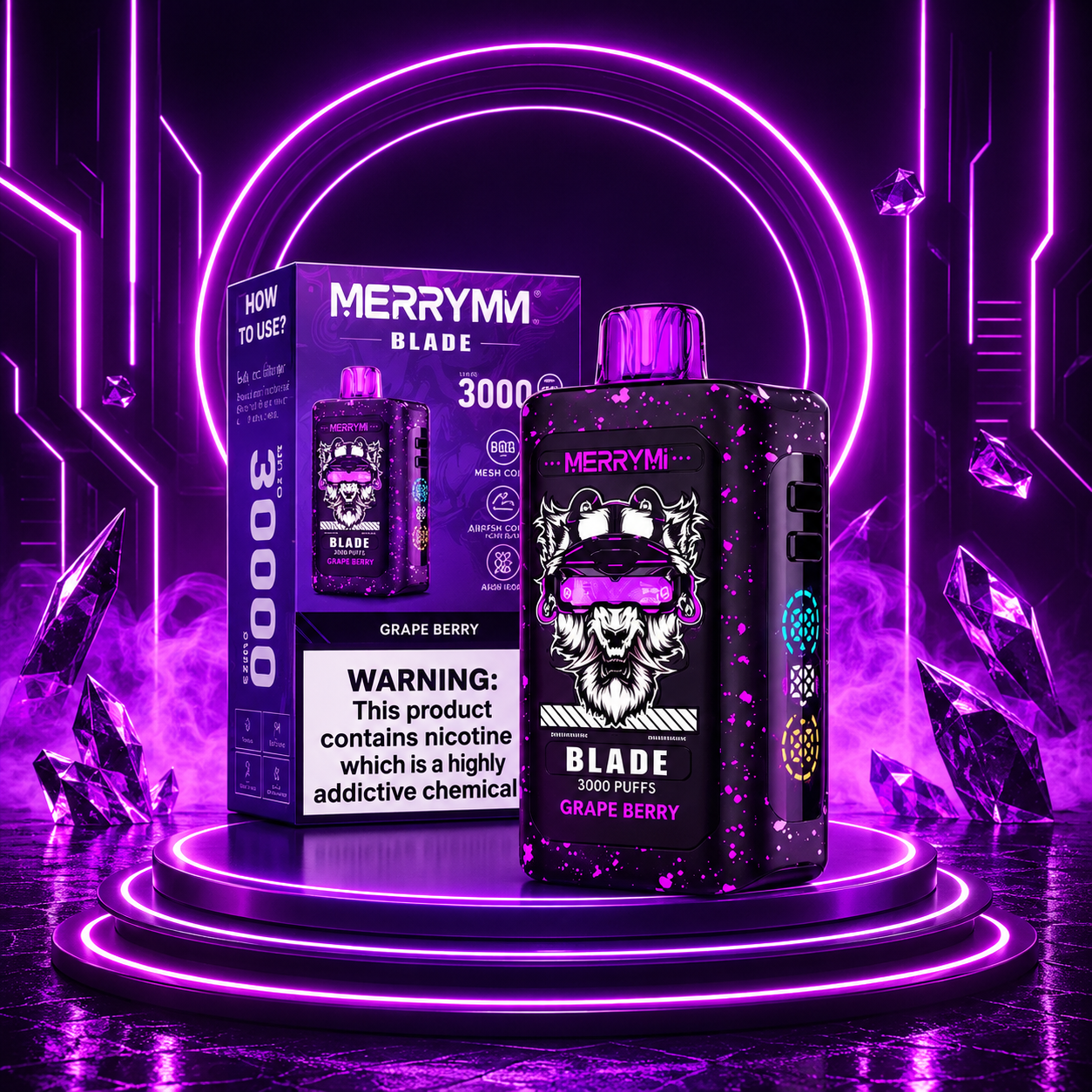 MerryMi Blade 30K Einweg E-Zigarette Grape Berry